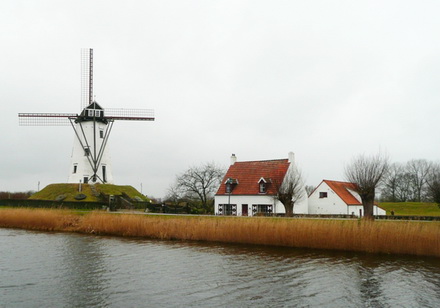 Stone Windmill in Damme Bruges